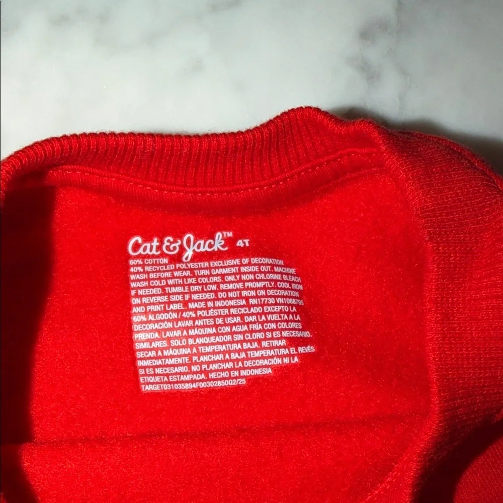 Cat & Jack Festive Red and Cream Bundle Set 4/5T
